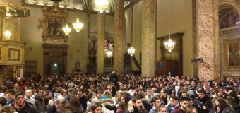 Perugia: Veglia diocesana di preghiera in Tempo di Quaresima dei giovani con il cardinale arcivescovo Gualtiero Bassetti nella cattedrale di San Lorenzo