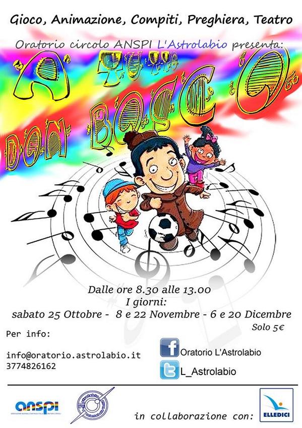 Perugia: “A tutto Don Bosco” tra le tante novità 2014-2015 dell’Oratorio “L’Astrolabio”della Parrocchia di Ponte d’Oddi
