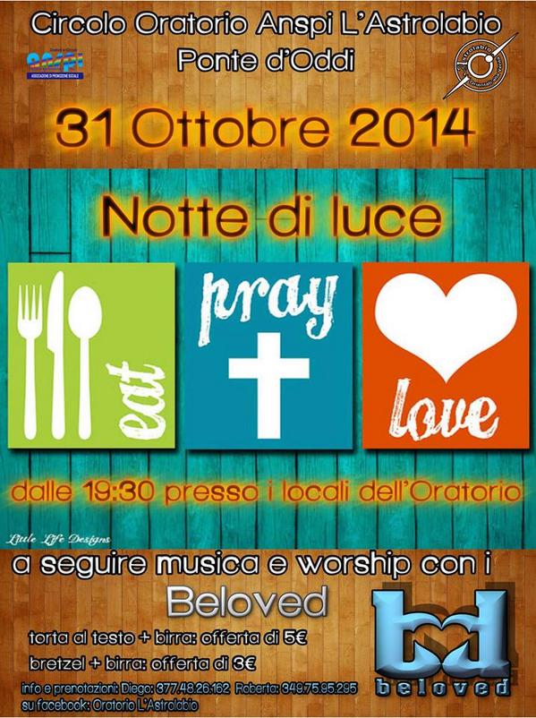Perugia: venerdì 31 ottobre Notte di Luce allOratorio LAstrolabio della parrocchia di San Giovanni Apostolo in Ponte dOddi, per riappropriarsi del senso della festa di Ognissanti