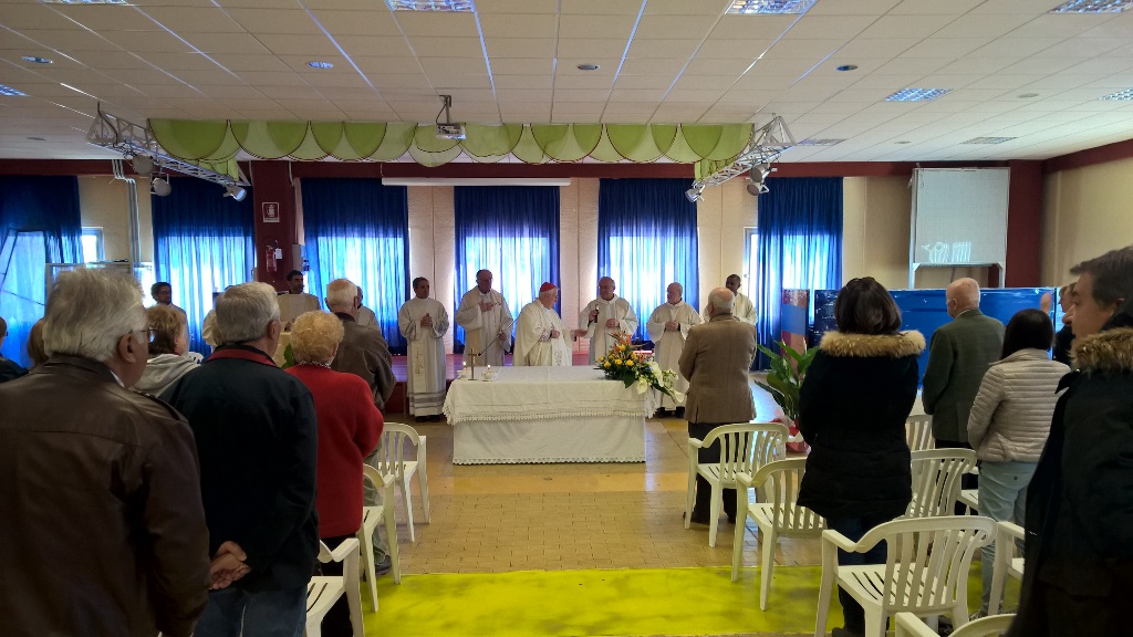 Perugia: lincontro del cardinale Gualtiero Bassetti con i rappresentanti delle maestranze e degli imprenditori della zona industriale di San Sisto-SantAndrea delle Fratte