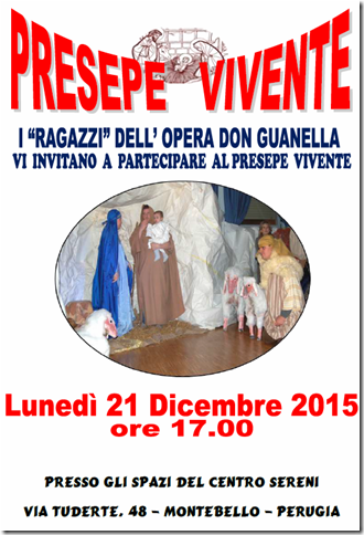 Perugia: Alle porte del Natale 2015 due appuntamenti dellOpera Don Guanella – Centro Sereni per scambiarsi in stile guanelliano gli auguri