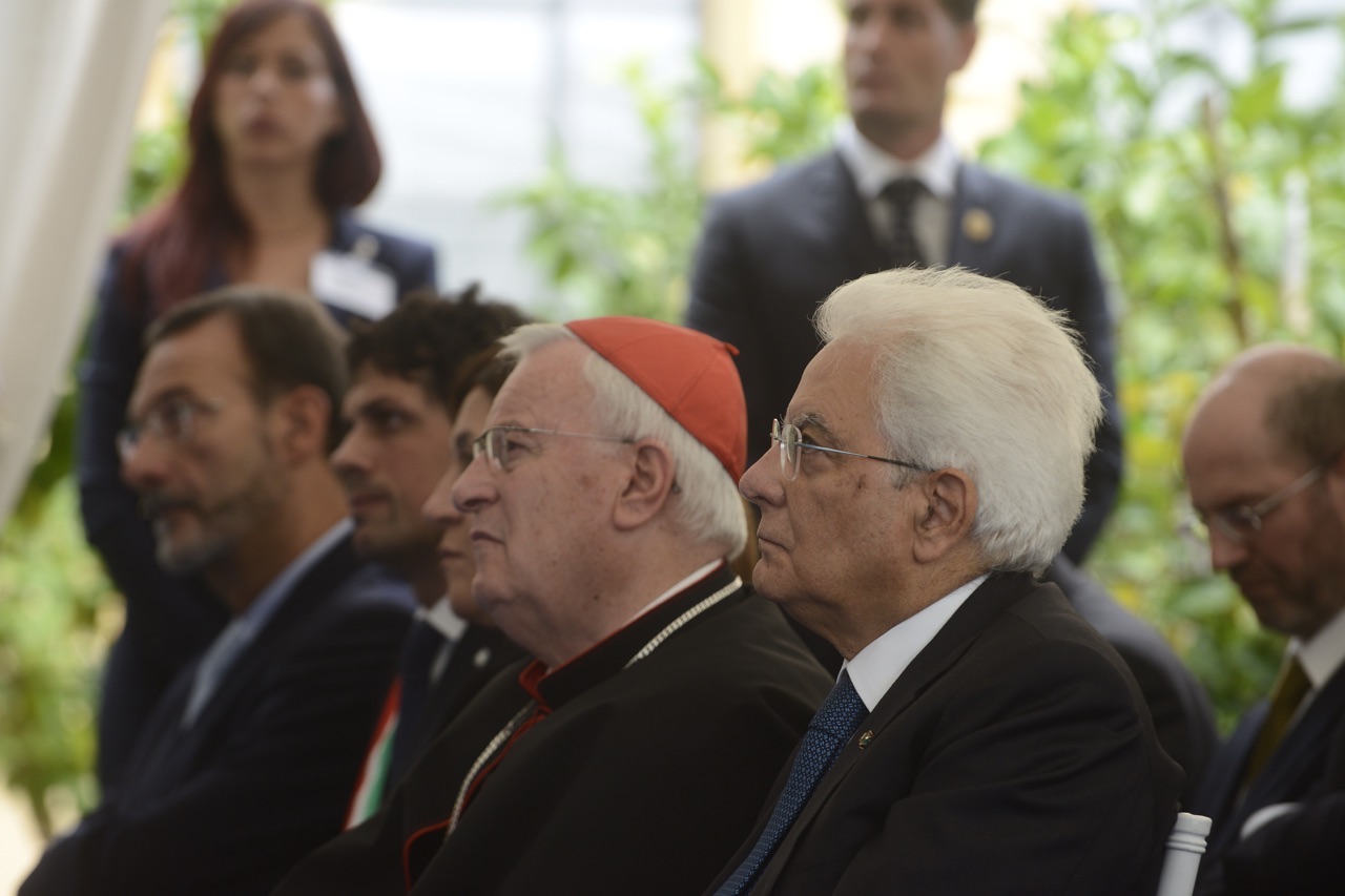 Perugia: Il cardinale Gualtiero Bassetti allinaugurazione del XIII Biennio della Scuola di giornalismo radiotelevisivo che ha visto la presenza del Presidente della Repubblica.