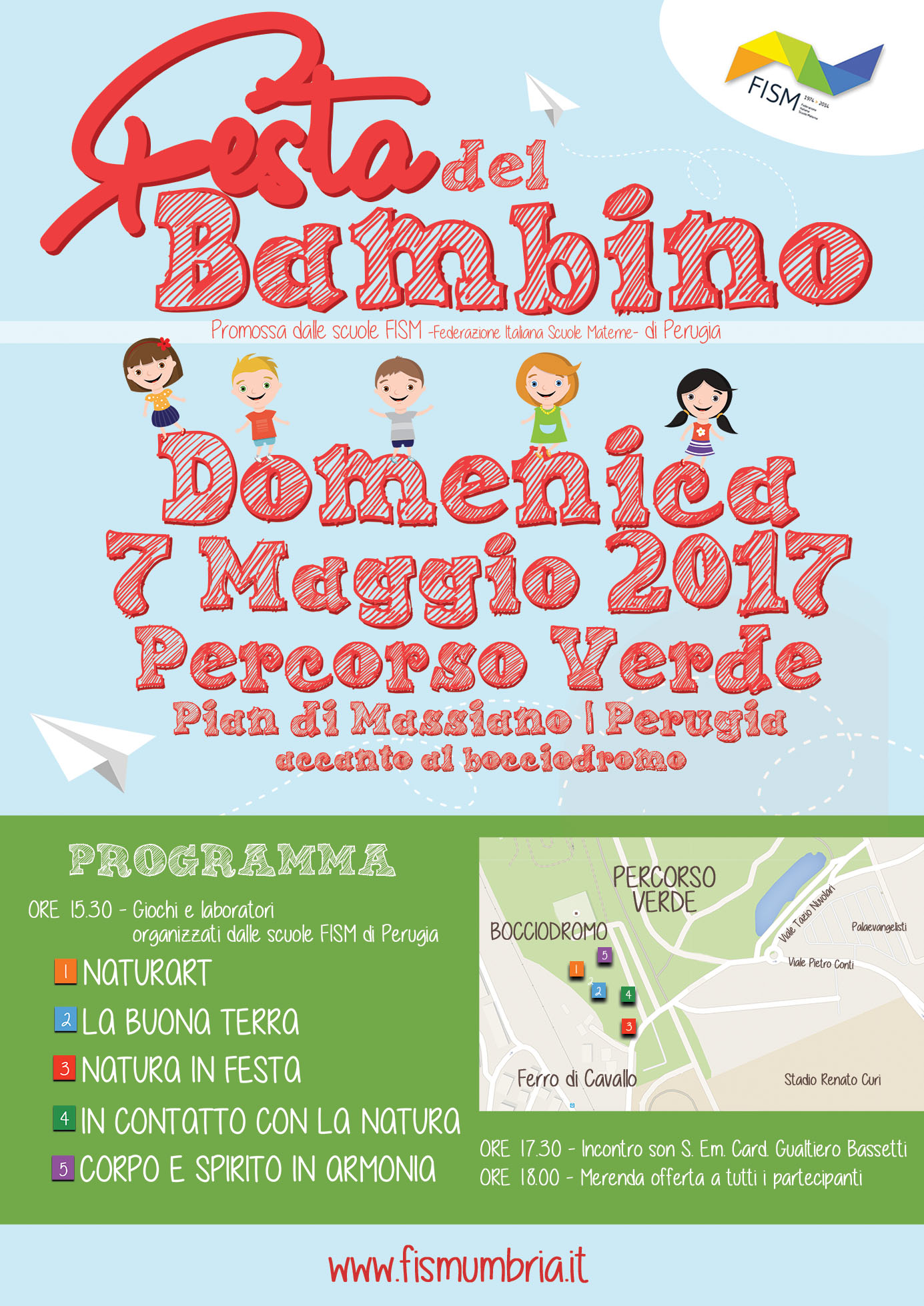 Perugia: “La Festa del Bambino 2017” promossa dalla Fism