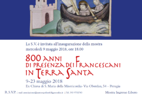 Perugia:  Conferenza stampa di presentazione evento-mostra documentaria  “800 anni di presenza francescana in Terra Santa”