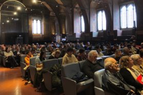 Perugia: Dal convegno “Dignità e lavoro”. Gli interventi di don Ivan Maffeis, Edi Cicchi,  don Andrea La Reggina e del sottosegretario di Stato al Ministero del lavoro Claudio Cominardi. Quest’ultimo ha parlato del reddito di cittadinanza come «un riattivatore sociale» anche se non è sufficiente… Il lavoro è un tema centrale…, ma al centro va messa sempre la persona»