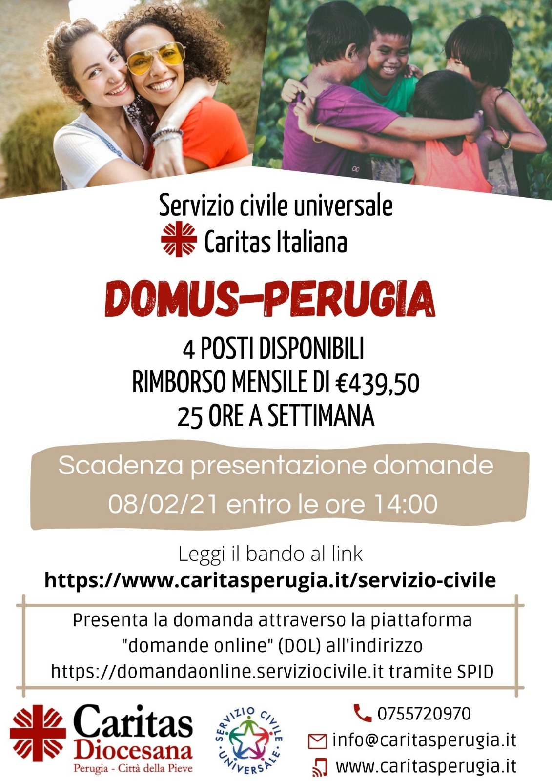 Al via il progetto “Domus-Perugia” per giovani interessati al Servizio Civile in Caritas. Il direttore don Marco Briziarelli: «Un’opportunità di crescita per essere i protagonisti della società di domani»