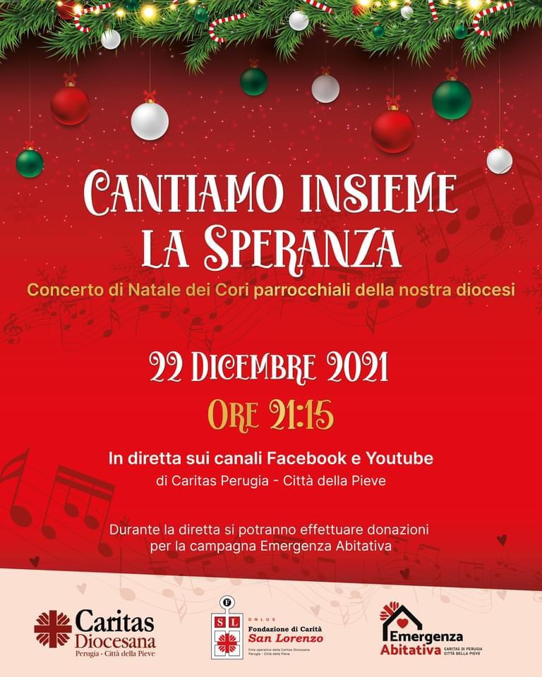 Il concerto natalizio “Cantiamo insieme la speranza” dei cori parrocchiali dedicato alla campagna Caritas “Emergenza Abitativa”. Il direttore Caritas don Marco Briziarelli: “Aiutateci insieme, perché insieme possiamo costruire percorsi nuovi di autonomia per tante famiglie”
