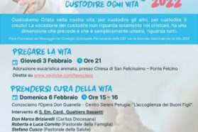 La 44a Giornata per la vita a Perugia con tre significativi appuntamenti: “Pregare la vita”, “Prendersi cura della vita” e “Celebrare la vita”