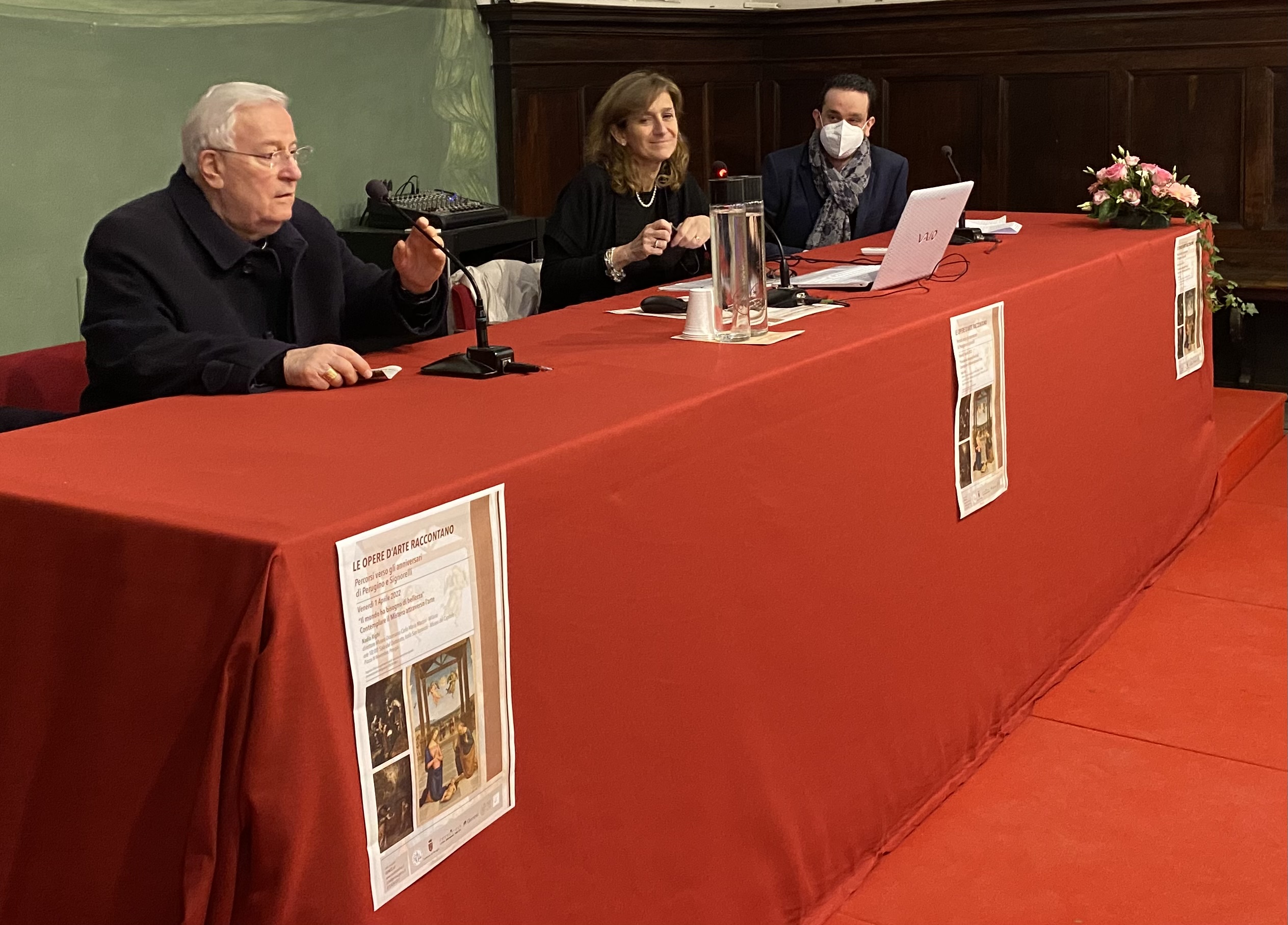 In tanti al terzo appuntamento culturale in preparazione al V centenario della morte del Perugino e del Signorelli promosso dall’Isola di San Lorenzo – Museo del Capitolo della Cattedrale. Il cardinale Gualtiero Bassetti: «Si può evangelizzare anche attraverso l’arte»