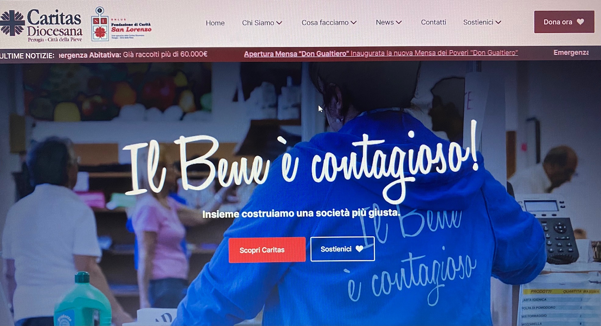 Nuova vita e nuovo design per il sito web della Caritas diocesana, www.caritasperugia.it