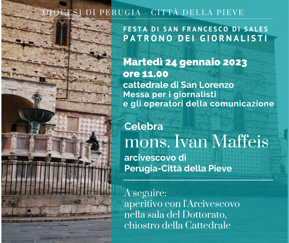 L’incontro dell’arcivescovo Ivan Maffeis con i giornalisti nel giorno della festa liturgica del loro Santo patrono Francesco di Sales, in cattedrale, martedì 24 gennaio. «Un appuntamento a cui tiene molto per la sua formazione e sensibilità ai temi della comunicazione»