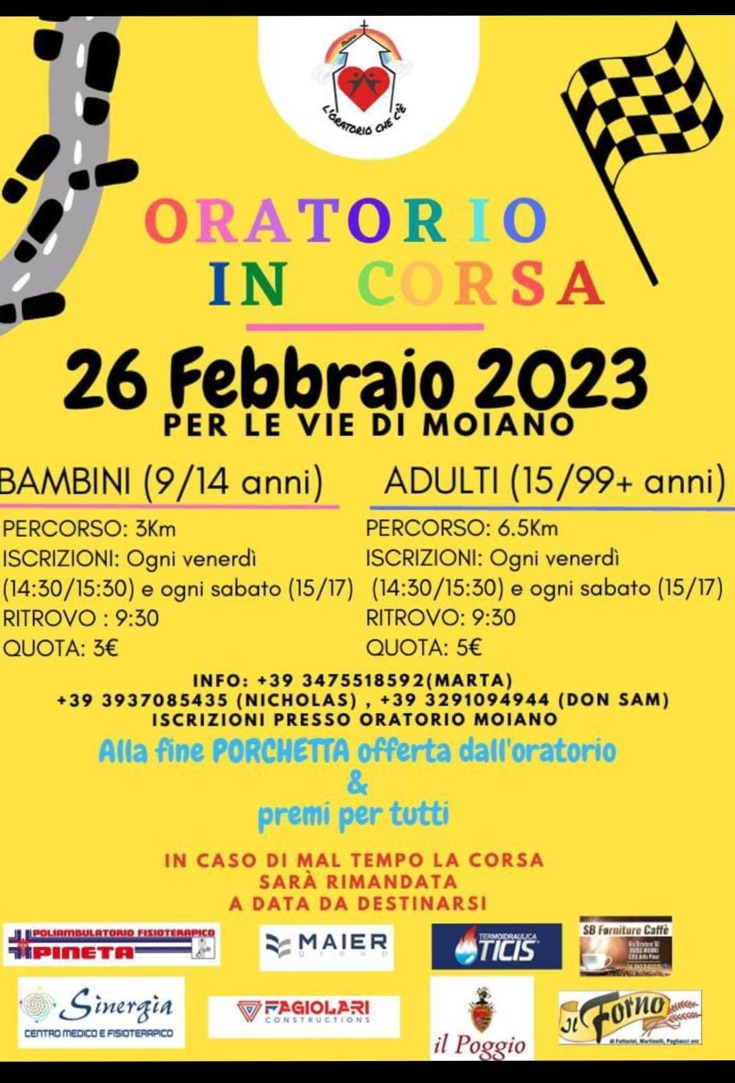 Città della Pieve: “Oratorio in corsa” per le vie di Moiano, occasione di aggregazione e socialità