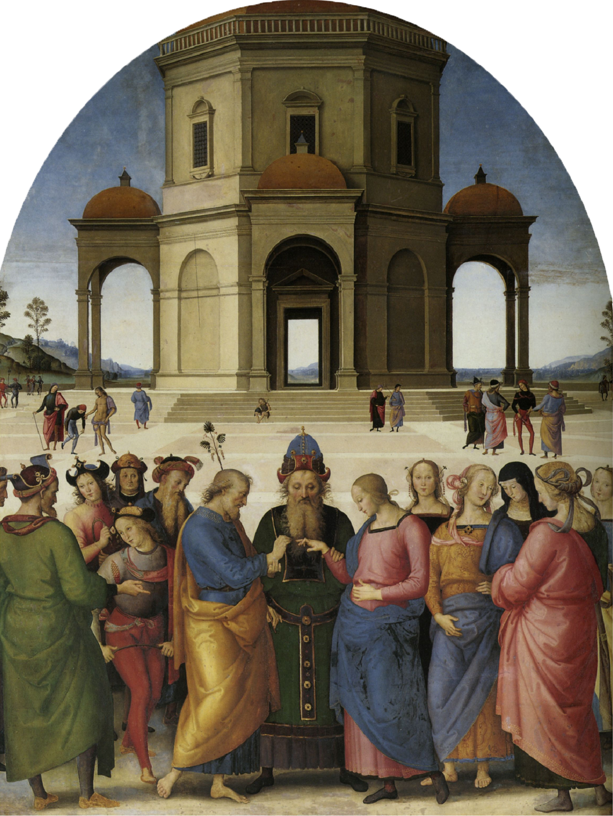L’esposizione straordinaria del Sant’Anello per la presenza in città del dipinto dello Sposalizio della Vergine del Perugino, opera d’arte della cattedrale di San Lorenzo fino al 1798. L’arcivescovo Ivan Maffeis: l’opera del Perugino «ricorda la centralità della famiglia umana»